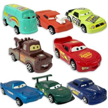 Imagem de Carros Relampago Mcqueen Kit 8 Carrinhos
