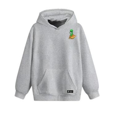 Imagem de Blusão Moletom Canguru Saturno Et Infantil Personalizado com Capuz e B