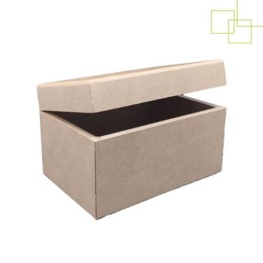 Imagem de Caixa em MDF Dobradiça para Lembrancinha Porta Objetos 6mm 15x10x9 - E
