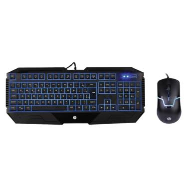 Imagem de Combo Teclado e Mouse HP Gamer GK1100, Layout ABNT2, Iluminação em Led, Mouse ergonômico e ambidestro, 7JH30AA