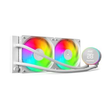 Imagem de Water Cooler Gamer Acer AC240N Branco 240mm, AC240NWH, com Iluminacao RGB, refrigerado a Agua, Compativel com Processadores Intel e AMD, Emachines Acer Gadget