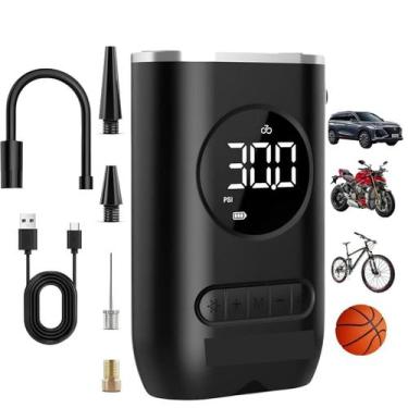 Imagem de Compressor de Ar Portátil 150 PSI  Bomba Digital Sem Fio para Pneus de