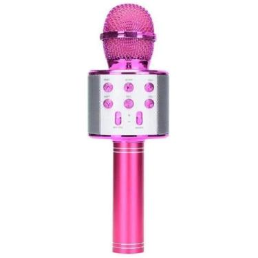 Imagem de  Microfone Bluetooth Karaokê Sem Fio Recarregável Rosa - Bc Bora Coleg