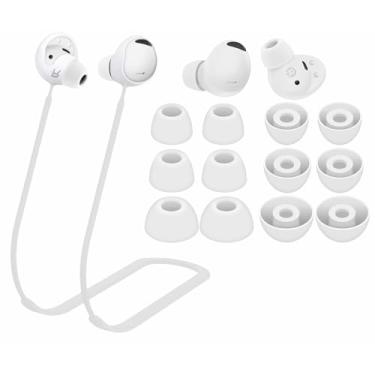 Imagem de Kit de pontas de orelha de alça para Galaxy Buds 2 Pro SM-R510, cordão de silicone macio antiperda para pescoço e cordão de substituição para orelhas de gel acessórios de pele compatíveis com Samsung