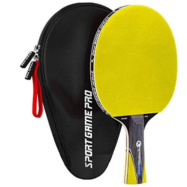 Imagem de Raquete de pingue-pongue com Killer Spin + estojo grátis - Raquete de tênis de mesa profissional para jogadores iniciantes e avançados - Melhore suas habilidades de ping pong com o conjunto de raquete