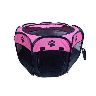 Imagem de MEHONGCAN Cercadinho Portátil para Animais de Estimação, Cercadinho Dobrável para Cães E Gatos, Coelhos, Tendas para Exercícios para Animais de Estimação, Uso Interno E Externo(P(28,7" X 28,7" X 16"),