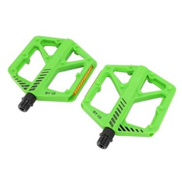 Imagem de Par de Pedais de Bicicleta, Pedal de Ciclismo de Fibra de Nylon Com Eixo de Aço Boro Com Unhas Dentadas Antiderrapantes para Bicicletas de Estrada (GREEN)
