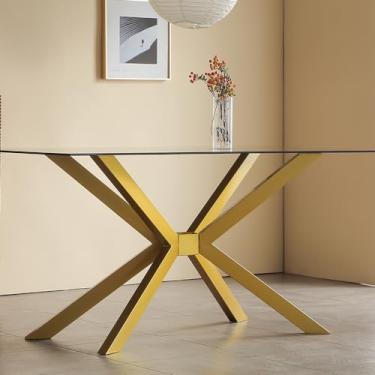 Imagem de sumatos Base de mesa moderna preta, pernas de mesa de jantar de 73 cm com ventosas, base de mesa para mármore, vidro, tampo de madeira, pernas de móveis para mesa de centro, mesa de topo, casa,