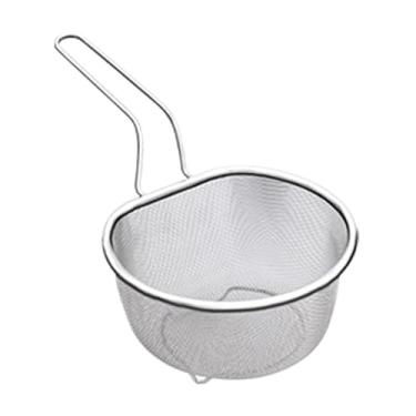 Imagem de Gralara Filtro de panela quente, peneira de alimentos com alça, ferramenta de cozinha para fritar, rede de fritura de aço inoxidável, cesta para fritar, Malha Fina de 18 Cm