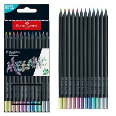 Imagem de Faber-Castell Black Edition Colored Pencils, Metallic 1 Count (Pack of 12)