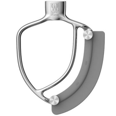 Imagem de Batedeira Flex Edge Pro FEB6G compatível com batedeira KitchenAid 6qt Bowl-Lift com tigela de vidro (2 lâminas substituíveis)