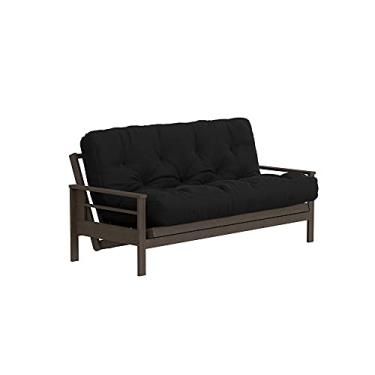 Imagem de Royal Sleep Products Novo colchão Futon de substituição com capa sólida de 11 camadas direto da fábrica/Queen feito nos EUA (preto, Queen (padrão dos EUA))