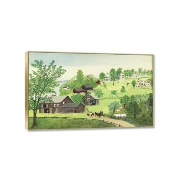 Imagem de Pintura famosa The Plantation. Impressão de reprodução de imagem em tela impressões de arte de parede pôster vintage para decoração de sala de estar 25 x 40 cm moldura dourada