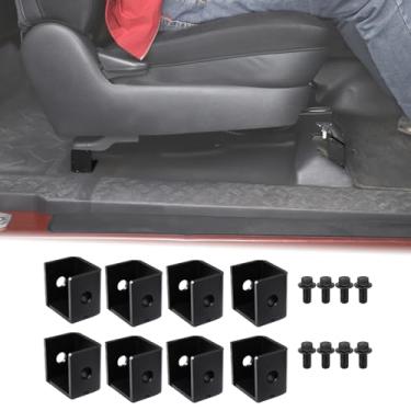 Imagem de Aunginsy 8Pcs Espaçadores de Assento Dianteiro Compatíveis com Toyota Fj Cruiser 2007-2024 Kit de Elevação de Reclinação de Assento Dianteiro Elevadores de Assento Elevação Frontal (Preto (4+4Pcs))