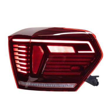 Imagem de Luzes de carro compatíveis com VW Polo Led Tail Light 2017-2021 Lâmpada traseira DRL Animação Sinal dinâmico Reverso Acessórios automotivos(Black)