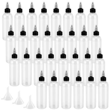 Imagem de YUENPUN Pacote com 30 frascos de plástico de 227 g, frascos dispensadores transparentes, frascos dispensadores redondos vazios de 250 ml com tampa de torção, para artesanato de cozinha, arte, uso