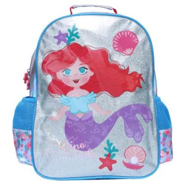 Imagem de Mochila De Costas Infantil Sereia YS42445 Yins Paper, Azul