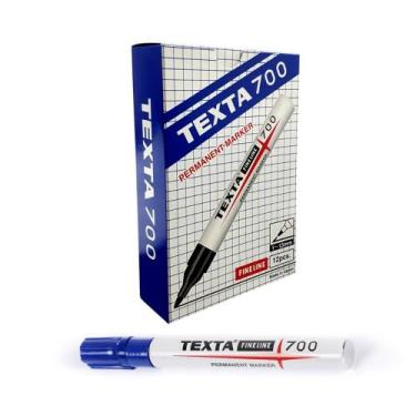 Imagem de Kit 12 Canetas Texta 700 Cirúrgica Marcador Pele - Azul