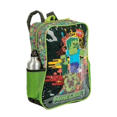 Imagem de Mochila Minecraft Infantil Sestini Reforçada E Confortável