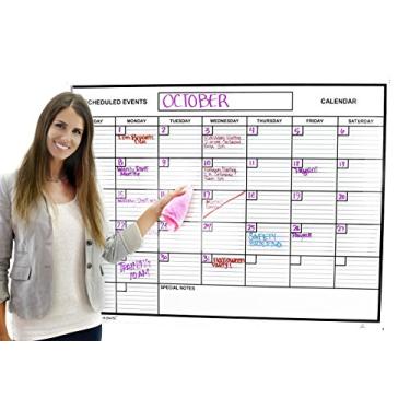 Imagem de Quadro branco apagável a seco, calendário mensal, 6 cm x 7 cm, material de folha flexível e durável – Melhor para objetivos e eventos atuais da Acme Record A Date Offer Easy To Install Stick or Tack