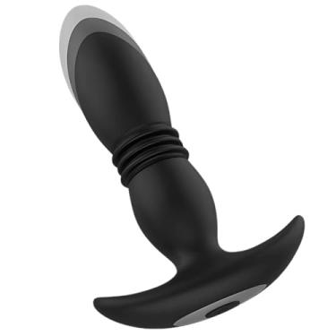 Imagem de Massageador Próstata Vai e Vem Plug Anal Controle Remoto sem fio 14,7cm x 3,7cm Silicone Recarregável