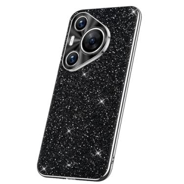 Imagem de LTLMYDAM Capa fina para Huawei Pura 70 Ultra/70 Pro/70 Pro+/70, capa de proteção de lente galvanizada elegante e brilhante, capa antiqueda, antiarranhões, preta, 70 Ultra