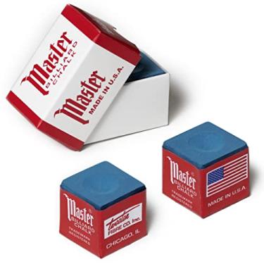 Imagem de Giz Master Billiard para taco de bilhar azul de qualidade premium - 2 peças - Feito nos EUA