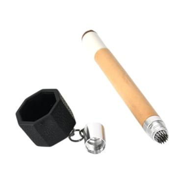 Imagem de simhoa Billiards Giz titular, sinuca por titular de giz Cue dica pricker sinuca acessório de tabela de tabela de transporte 2 em 1 estojo portátil