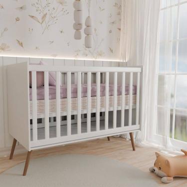 Imagem de Berço Mini Cama Delicadeza Branco Acetinado - Panorama Móveis