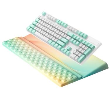 Imagem de Ospelelf Almofada ergonômica para descanso de pulso com suporte de teclado confortável para jogos de escritório