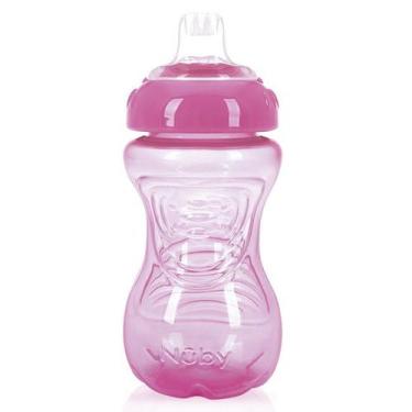 Imagem de Copo Treinamento Bico Silicone 300ml Antivazamento 6m+ - Nuby, Pink