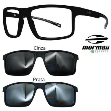 Imagem de Armação de Grau Mormaii 6127 Swap 5 ACJ com 2 Clipons, Cinza, Prata