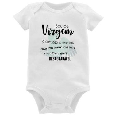 Imagem de Body Bebê Sou de Virgem - Foca na Moda, Branco, GG