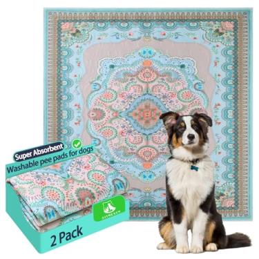 Imagem de Aitmexcn Tapetes Higiênicos Laváveis Para Cães Grandes, Pacote Com 2, 54 X 54, Reutilizáveis Boho Filhotes, Tapete Cercadinho De Cachorro, Superabsorventes Cães, À Pr