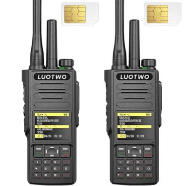 Imagem de LUOTWO Walkie talkie N98 Global 4G POC com cartões SIM, alcance ilimitado, rádio PTT LTE 4G, intercomunicador nacional, walkie talkie para adultos, intercomunicador portátil, recarregável, 5000 km,
