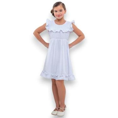Imagem de Vestido infantil juvenil beatriz - Mimos Da Babih, Branco, 14 ANOS