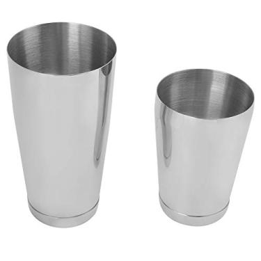 Imagem de Conjunto de Coqueteleira Boston Com Base - Misturador de Bebidas de Aço Inoxidável de 2 Peças Estilo Americano - Kit de Bartender Profissional para Uso Doméstico e Em Bares