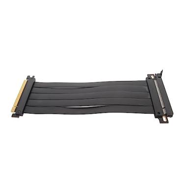 Imagem de Cabo extensor riser QANYEGN PCIE 4.0 X16, cabo de extensão de placa gráfica GPU de porta PCI E branco, cabo de extensão PCIE 4.0 flexível de propriedade de alta blindagem para (30cm)