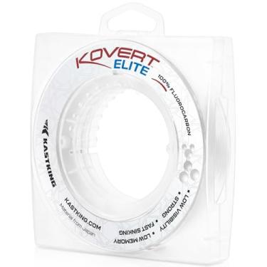 Imagem de KastKing Linha de pesca Kovert Elite 100% fluorocarbono, resistente a choques, alta clareza, baixa visibilidade, altamente resistente à abrasão, afundamento rápido, baixa elasticidade, baixa refração
