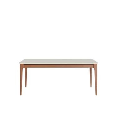 Imagem de Mesa de Jantar Addar com Vidro 180cm Natural e Off White Província