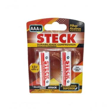 Imagem de Pilha Steck Alcalina Aaa 2Pcs Blister
