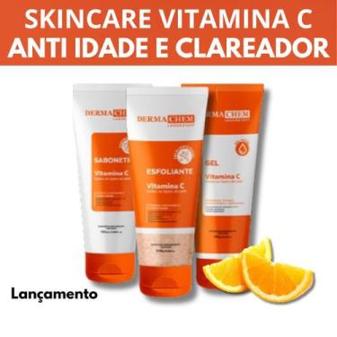 Imagem de Kit Skincare Vitamina C Anti Idade Clareador Dermachem 