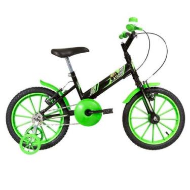 Imagem de Bicicleta Aro 16 Ultra Kids T Preto E Verde - Ultrabike