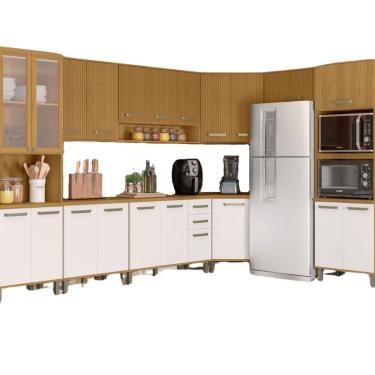 Imagem de Cozinha Modulada Criare de Canto 10 Peças 23 Portas Poliman Móveis