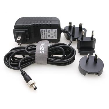 Imagem de SZRMCC Adaptador de fonte de alimentação CA CC de 5,5 x 2,1 mm 12 V 3 A com plugues para dispositivos de vídeo Pix-E5H PIX-E7 KiPRO Atomos monitor receptor Lectrosonics SR