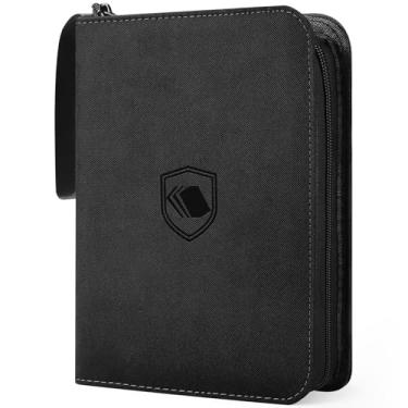 Imagem de Fichário de 440 bolsos, capa de poliuretano, álbum de coleção de cartões com zíper, suporte de pasta resistente para MTG, TCG, cartas de jogos, cartões esportivos