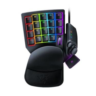Imagem de Razer Teclado para jogos Tartarus Pro: Interruptores analógico-ópticos – 32 teclas programáveis – Iluminação Chroma RGB personalizável – Macros programáveis – Sensível à pressão de