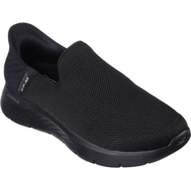 Imagem de Skechers Tênis masculino Go Flex Hands Free Slip-ins atlético sem cadarço casual, Preto/preto, 9.5 Narrow