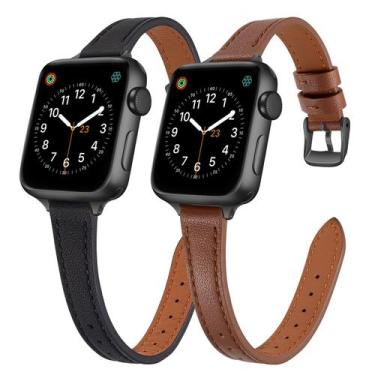 Imagem de Band SEURE Leather, pacote com 2 unidades para Apple Watch Feminino