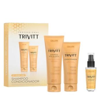 Imagem de Kit Home Care Shampoo e Condicionador + Reparador  Trivitt - Itallian 